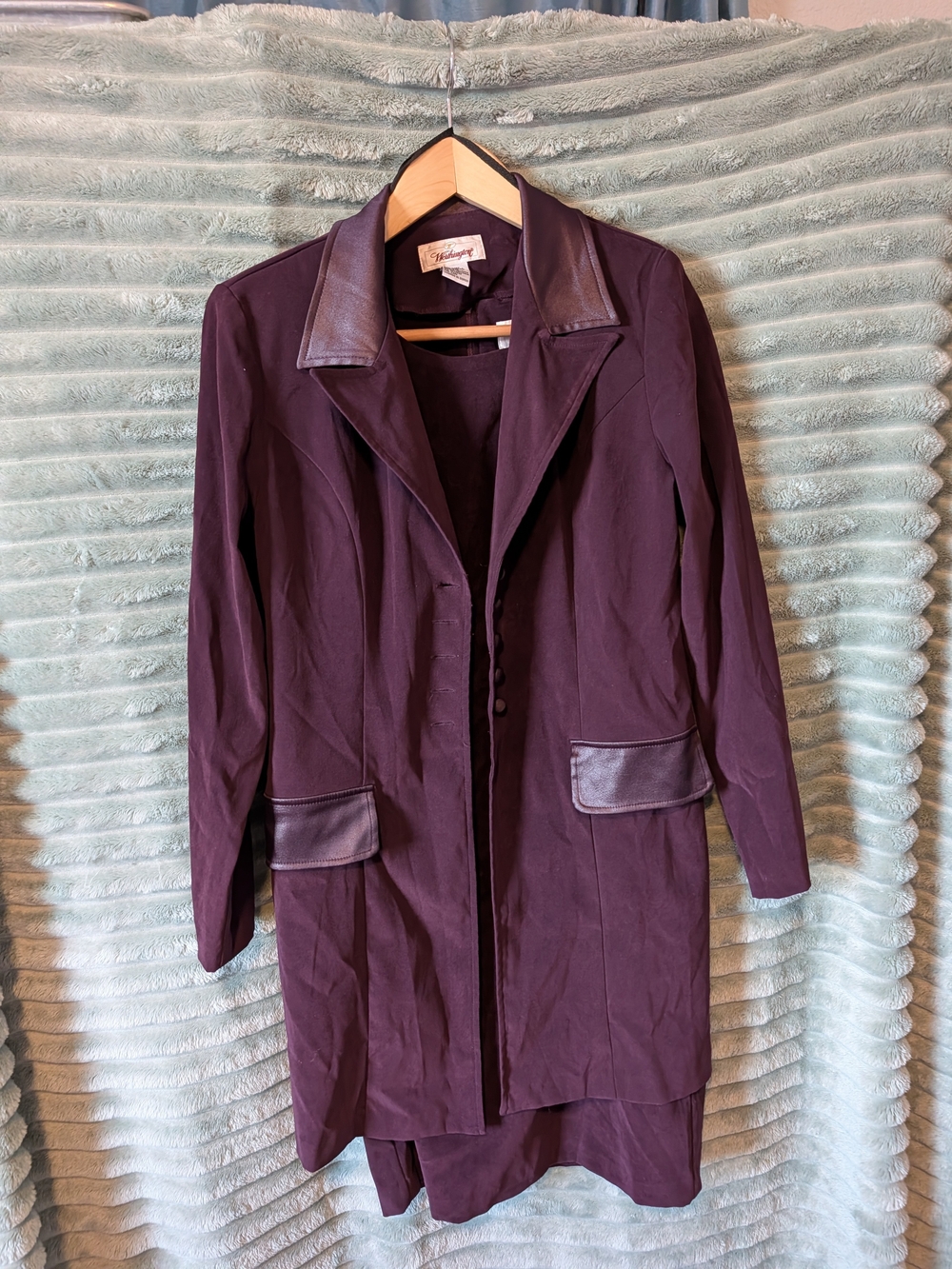 Worthington Plum Blazer Coat And Dress Faux Suede